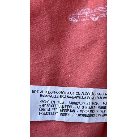 Zara Man Coral Printed Cotton Short Sleeve Slim Fit Shirt Size Small - Picture 6 of 7